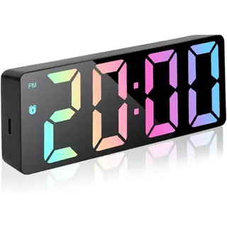 1 Stück Led-digitalwecker, Morgenwecker Mit Temperaturanzeige, Datumsanzeige, Einstellbarer Helligkeit, Schlummerfunktion, Elektronischer Wecker Für Tiefschläfer, Für Schlafzimmer, Büro, Wohnzimmer