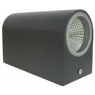 Trade Shop Traesio - Trade Shop - Doppellicht Led Wandleuchte 10w Schwarz Weiss Up Down Wandleuchte Außenscheinwerfer - Schwarz