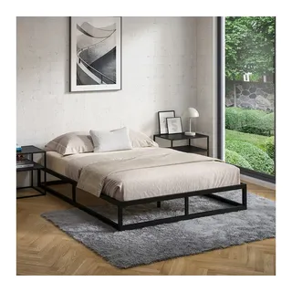 skølm Bettgestell Bragi inkl. Lattenrost (25 cm hoch), Metallbett 140x200 cm, auch verfügbar in 180x200 schwarz 25 cm