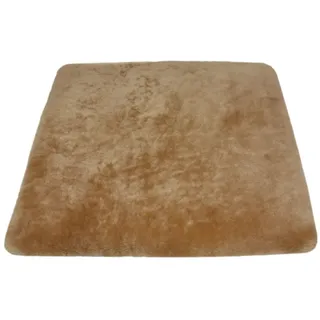 Reissner Lammfelle Sitzkissen Echtes Merino Lammfell mit Schaumstoffeinlage braun