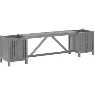 vidaXL Gartenbank 150 x 35 x 40 cm Grau