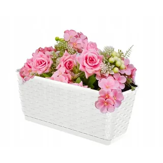 Prosperplast Balkonkasten Ratolla Komplett-Set 49 x 16 x 17,5 cm weiß