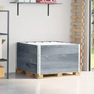 Paletten-Aufsatzrahmen 3 Stk. Grau 100x100 cm Massivholz Kiefer, Gartenmöbel-Sets 2024 Neu - Grau