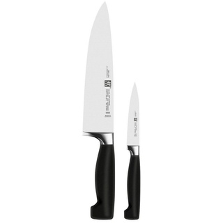 Zwilling Messer-Set Messerset 2-tlg. VIER STERNE, Schwarz, Stahl schwarz