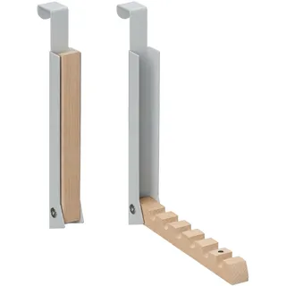 Relaxdays Türhaken Klappbar 2er Set Grau