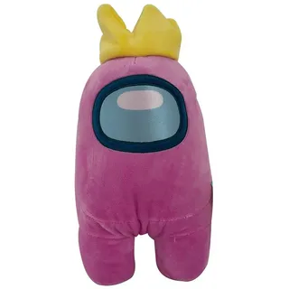Among Us Plüschfigur Plüsch Among Us, Rosa, gelbe Krone - Plush Toy, Plüschfigur 100% Baumw bunt|rosa