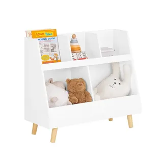 SoBuy Kinderregal KMB19 86 x 77 x 36 cm Holzwerkstoff weiß