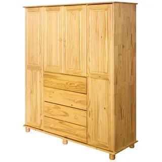 Möbilia Drehtürenschrank 156 x 177 x 52 cm Beige