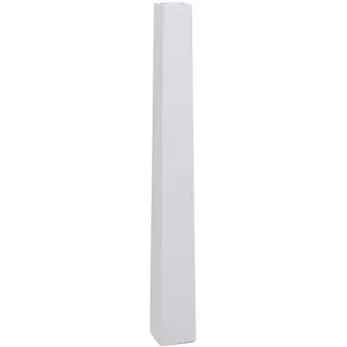 VIVANNO Bodenwindlicht Fiberglas OBELISK Säule - Weiß Matt (1 St), 11x11x100 cm weiß 11 cm x 100 cm x 11 cm