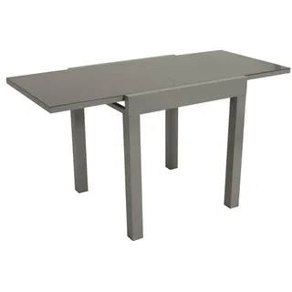 DEGAMO MARINA Ausziehtisch 140 x 70 x 75 cm grau/silber