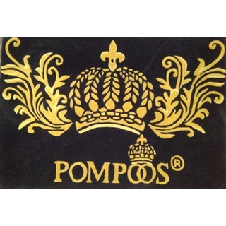 Pompöös by Casa Padrino Luxus Designer Fußmatte von Harald Glööckler Krone Schwarz / Gold 80 x 50 cm - Deko Accessoires