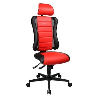 TOPSTAR Sitness RS ohne Armlehnen mit Kopfstütze rot
