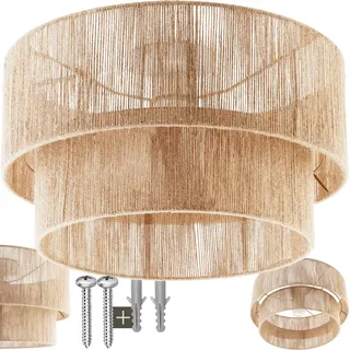 Tectake Lignea Lux 1 E27 rund braun