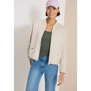 Cecil Blouson aus Leinen mit Zipper macadamia beige XL - XL
