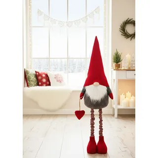 XL Deko WICHTEL mit Teleskop-Beinen bis 120 cm hoch Teleskop Wichtel Weihnachten