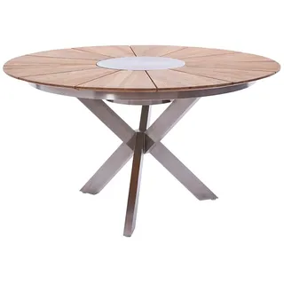 Diamond Garden Lyon Gartentisch Ø 140 x 76 cm Weiß