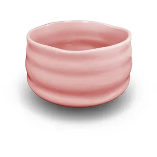 AIYICIII Keramik Matcha Schale, Handgefertigte Japanische Grüntee Tasse, Matcha Teeschale mit Schneebesen für Zeremonie Chawan 500ml 17oz (Rosa)
