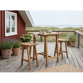 Brafab Keros Bar-Set aus Teakholz, 2 Barsessel und 1 Bartisch 80x80cm