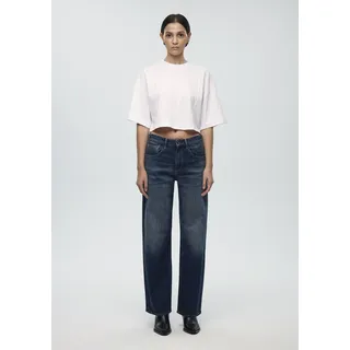 Mavi Gerade Jeans "TAYLOR", Damen, Gr. 30, Länge 32, blau (tiefblau denim), 99% Baumwolle, 1% Elasthan, gerade normal, Jeans, Denim Pants