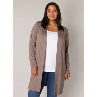 Base Level Curvy Longstrickjacke grau 58
