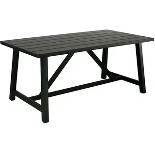 Sunfun Melina Gartentisch  (L x B x H: 170 x 90 x 75 cm, Akazie, Rechteckig, Black Washed)