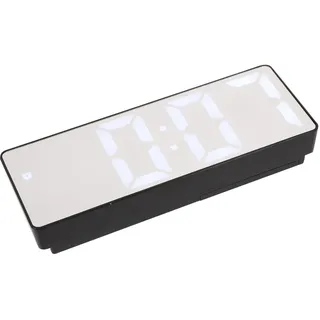 TOPPERFUN Led Spiegel Digitaluhr Mit Temperaturanzeige Einstellbarer Helligkeit Und Datum Für Schlafzimmer Und Büro USB Wiederaufladbar Stabiler Standfuß Modernes Design