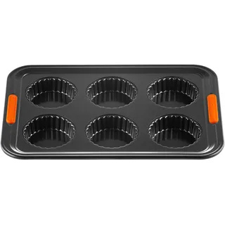 Le Creuset 6er Tarteform, Backform, Schwarz
