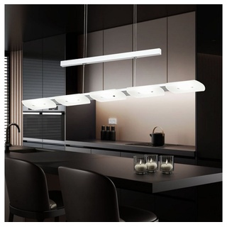 etc-shop LED Pendelleuchte, LED-Leuchtmittel fest verbaut, Warmweiß, LED Hängeleuchte Küchenlampe Pendelleuchte Höhenverstellbar Hängelampe weiß