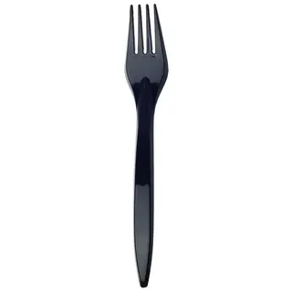 DayBays 15000 Stk. Plastikgabel Mehrweg 18 cm Plastik Schwarz Spülmaschinenbeständig