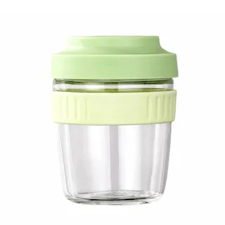 Bainuote Müslibecher 480ml Auslaufsicher To-Go mit Löffel für Joghurt, Overnight Oats, Salat, Obst, Milch, Porridge - Grün