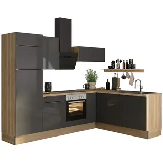 OPTIFIT Winkelküche L-Form 270 cm Anthrazit