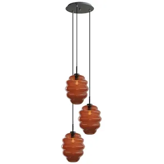 s.luce Echos 3-flg. Ø 40 cm rund braun/schwarz