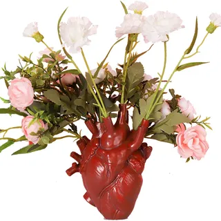 Kreative Dekorative Vase Aus Kunstharz, Modern Avenue Stil, 16×11cm, Weiß, Schwarz, Rot, Gold, Rosa, Ideales Geschenk Für Wohnzimmer, Küche, Büro [1 Vase Enthalten]