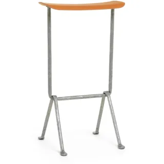 Magis Officina Barhocker, höhe 75 cm, verzinkt / natur leder L-0090