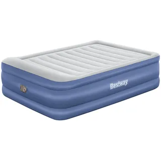 BESTWAY Tritech Queen Built-in Ac Pump Doppel-luftbett - Blue / Grey - 203 x 152 x 61 cm