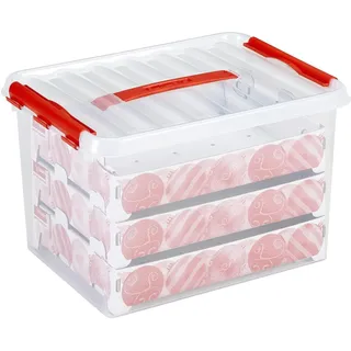 SUNWARE Q-Line Weihnachtsbox 22 L 1-tlg. transparent/rot