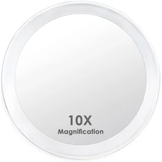 10-Facher Vergrößerungsspiegel mit 3 Saugnäpfen – Runder Make-up Spiegel