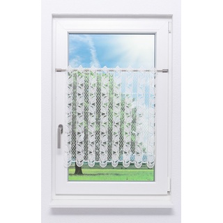 PLAUENER SPITZE Blättergirlande #1W (Bx H) 84cm * 120cm weiß