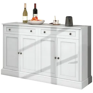 HAUSS SPOLE Kücheninsel mit Griffe,Stauraumschrank mit Schublade,mit Einlegeböden, (150 x 86 x 40 cm (L/B/H)