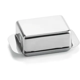 Weis Butterdose Edelstahl, 12,5 x 7,5 x 4,8 cm