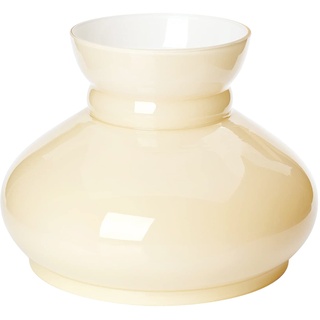 Vesta Schirm für Lampen (Ø 230 mm, unten 190 mm), Höhe 145 mm, Ersatz Lampenschirm aus Glas, Glasschirm für Petroleumleuchten, Laternen, Leuchten, Opalglas, Champagne