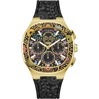 GUESS Herren Analog Quarz Uhr mit Silikon Armband GW0784G1