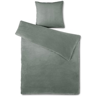 Aqua-Textil Feelwell Bettwäsche 135 x 200 cm 2teilig Coral Fleece Bettbezug Thermo Flausch grau