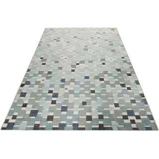 Esprit Outdoorteppich ESPRIT "Pacific, ESP-54557", blau, B:120cm H:4mm L:170cm, Polypropylen (PP), Teppiche, Outdoorteppich, pflegeleicht, im Mosaik-Muster, ideal für Terrasse, Küche, Wohnzimmer