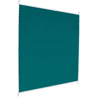 ECD Germany Plissee Klemmfix 100 x 200 cm Petrol