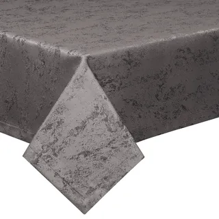 Tischdecke Decke Fleckschutz marmoriert Lotus Effekt Garten bügelfrei Meliert Farbe Grau Maße 130x220 eckig