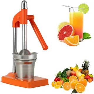 Kommerzielle Zitruspresse, professionelle Handpresse, manuelle Fruchtpresse, robuste Orangenpresse, Zitrus-, Orangen-, Zitronen-, Limetten-, Granatapfelpresse, Edelstahl, Küche, manuelle Orangenpresse