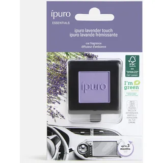 ipuro Car Line Autoduft Clip LAVENDER TOUCH - Auto Lufterfrischer mit Lavendel, Minze, Blüten & Moschus Duft - Autoparfum entspannend beruhigend & frisch - Duftclip für Auto Innenraum