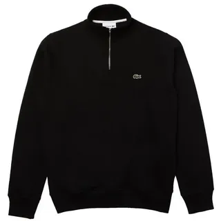 Lacoste Troyer Pullover Sweatshirt mit Stehkragen und (1-tlg) schwarz S
