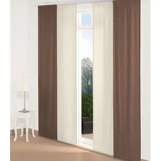 Wirth Riccia Schiebegardine Klettband 60 x 145 cm Braun 1 St